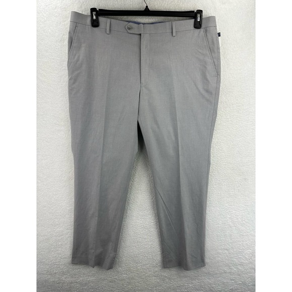 TOMMY HILFIGER Mens Gray Classic Fit Performance Stretch Suit Pants 42x30